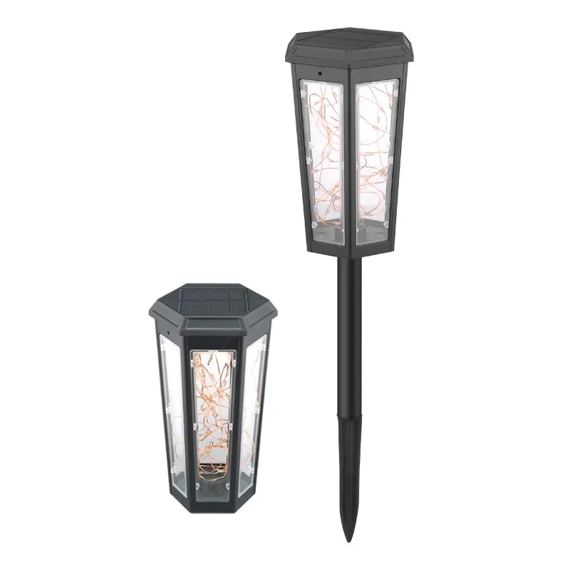 Solar Lamps Light Up Automatically When It Gets Dark. Outdoor Lamps Are Inserted for Garden and Courtyard Atmosphere Decoration