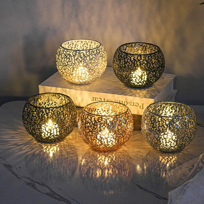 Exquisite Decorative Piece Decorative Candle Holders Elegant Candle Holders Warm Ambiance Charming Patterns Desktop Décor