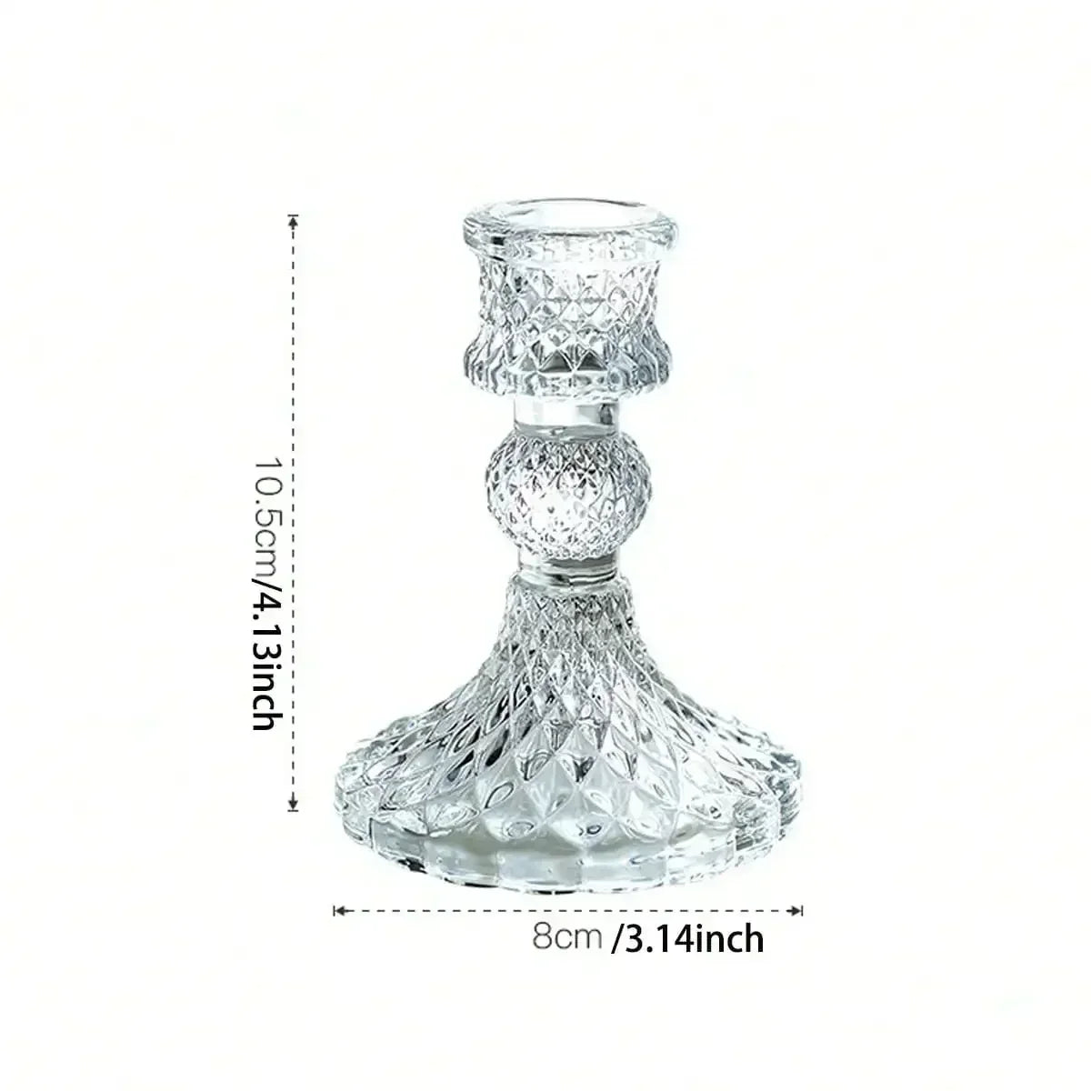 3pcs Candle Holders Retro Transparent Glass Candle Holders Suitable For Pillar Candles, Weddings, Holiday Parties Decoration