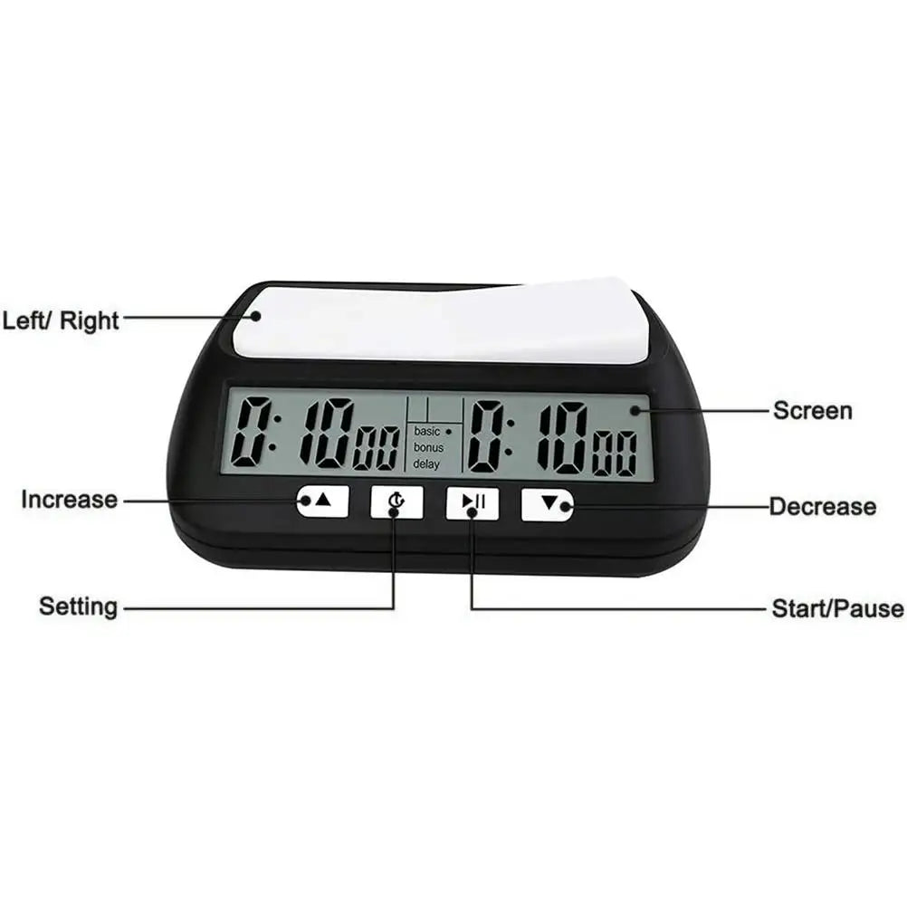 Professional Chess Clock Digital Watch Count Up Down Timer Board Game Stopwatch Multifunctional Count Down Game Timer With Alarm