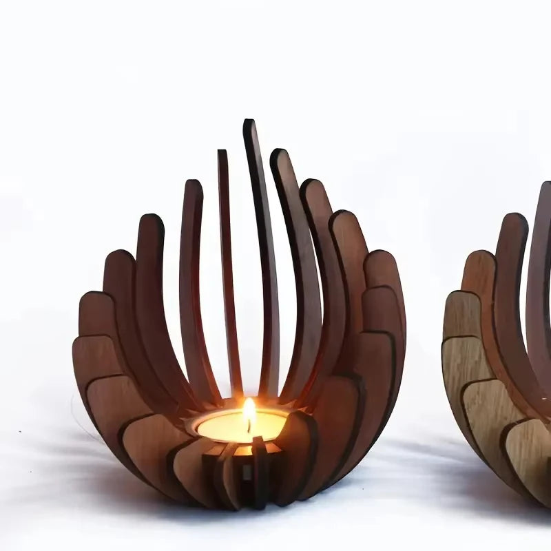 Handmade DIY Wooden Creative Candle Holder lamp Stand Does Not Contain Candles Can Be Used For Weddings Home Decoration Gifts