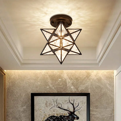 Lamps for Living Room Decor Five-pointed chandelier Modern Balcony Corridor Porch Fashion Network Red Star  Ceiling Light