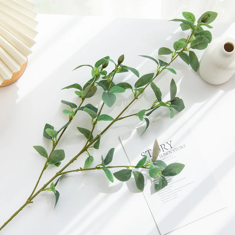 Artificial Plants Rose Leaves Bouquet Diy Floral Arrangement Accessory For Home Wedding Decor Supplies Fake Flowers Scrapbooking