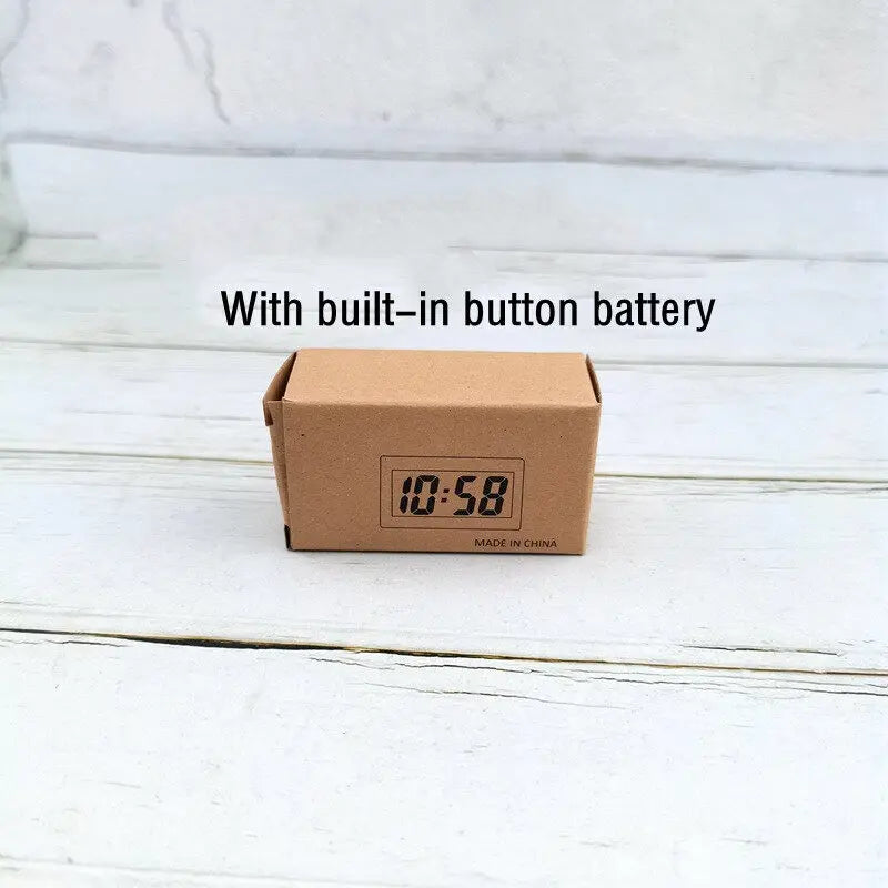 5.2*2*3.5cm Mini Portable Desk Clock 12Hour Time Display Digital Clock with Date  Electronic Table Clock for Student/Car/Bedroom