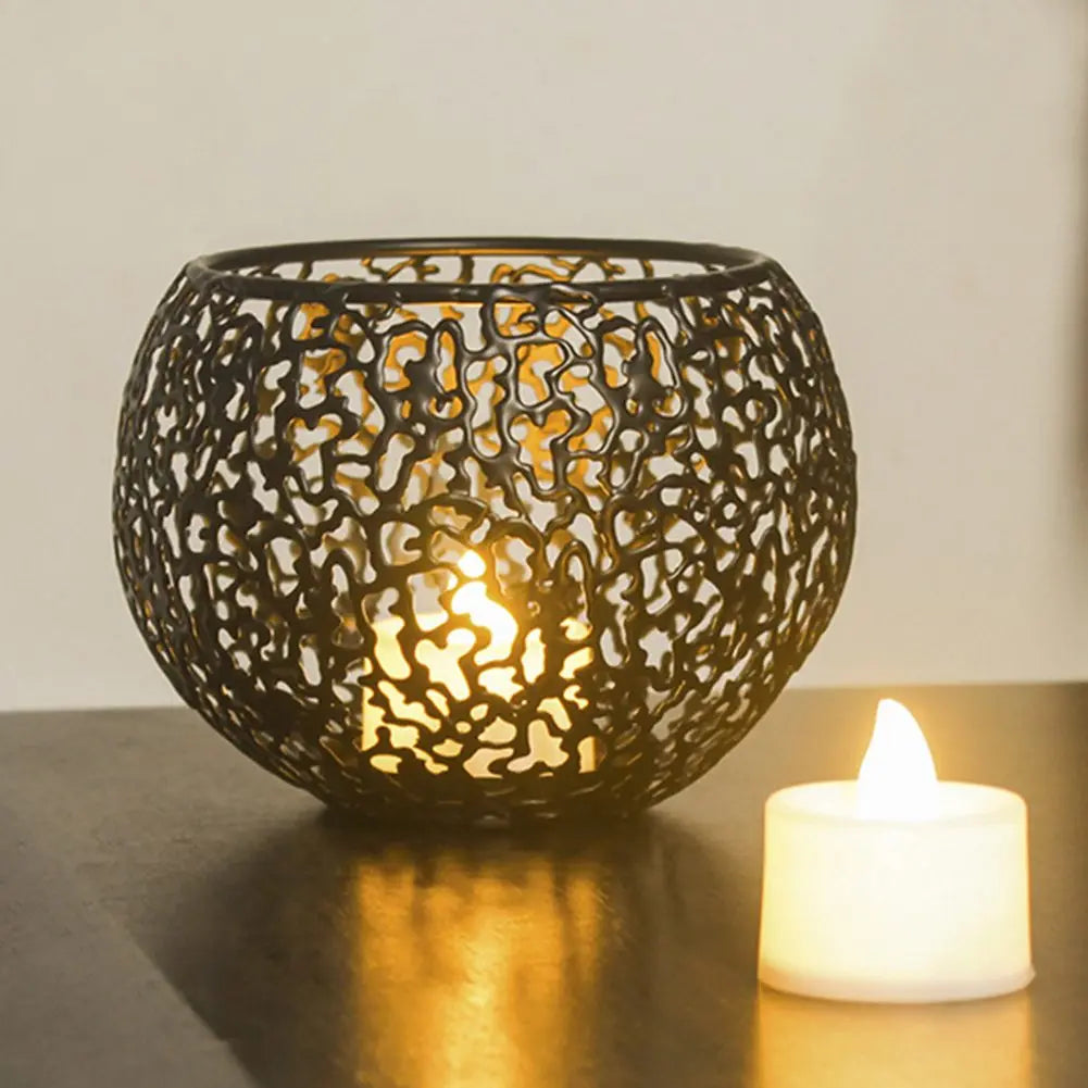 Exquisite Decorative Piece Decorative Candle Holders Elegant Candle Holders Warm Ambiance Charming Patterns Desktop Décor