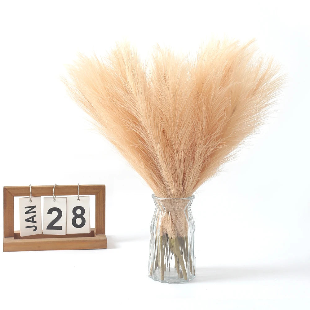 Artificial Pampas Flowers Bouquet Fake Plants for Home Room Decor Garden Wedding Party Decoration Outdoor Vase Bouquet Ornament