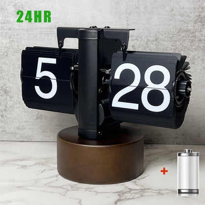 A Flipping Clock with Page Turning Automatically for Modern Home Decoration.Full of Sense of Technology.Battery Included as Gift