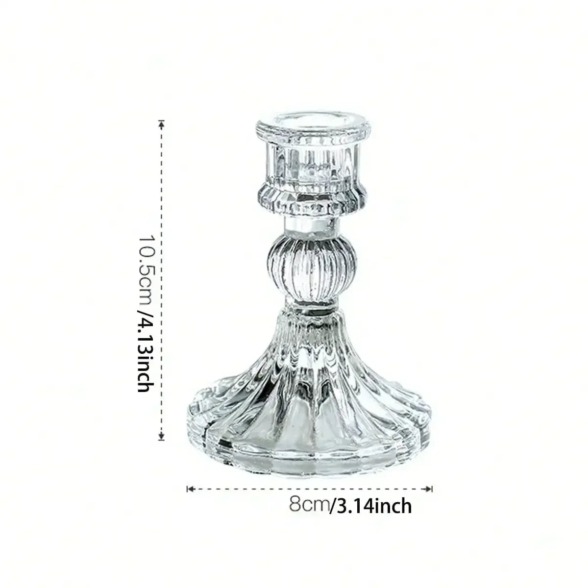 3pcs Candle Holders Retro Transparent Glass Candle Holders Suitable For Pillar Candles, Weddings, Holiday Parties Decoration