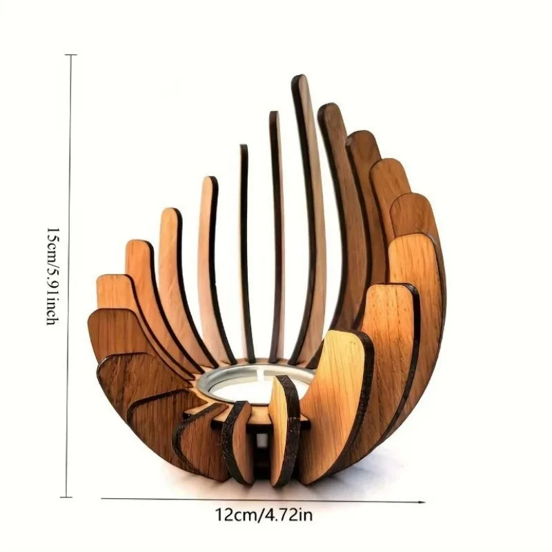 Handmade DIY Wooden Creative Candle Holder lamp Stand Does Not Contain Candles Can Be Used For Weddings Home Decoration Gifts