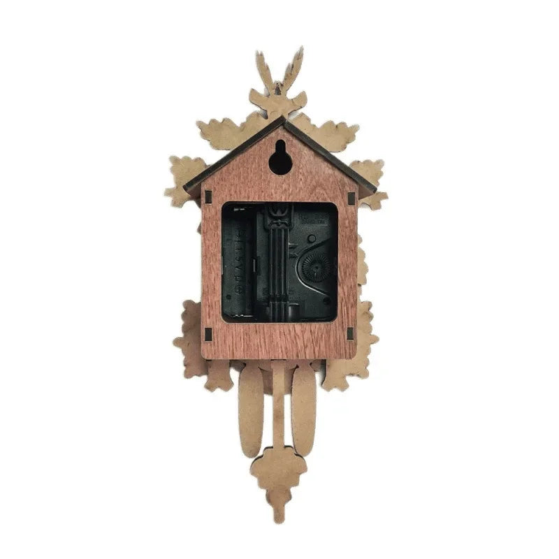 Big Fashion Wooden Cuckoo Clock Handmade Wall Cuckoo Alarm Clock Traditional Wooden Clock Living Room Home Wall Clocks For Decor
