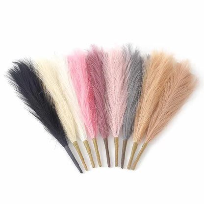 Artificial Pampas Flowers Bouquet Fake Plants for Home Room Decor Garden Wedding Party Decoration Outdoor Vase Bouquet Ornament