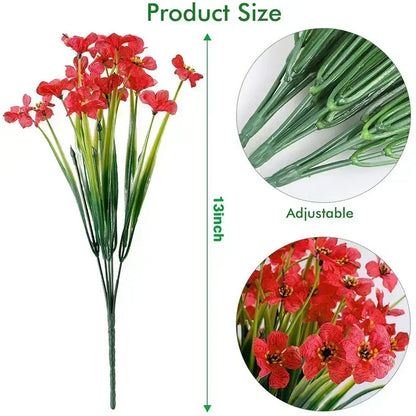 Artificial Flower Outdoor Fake Flowers UV Resistant Plants For Indoor Outside Hanging Plants Garden Porch Window Box Home Decor