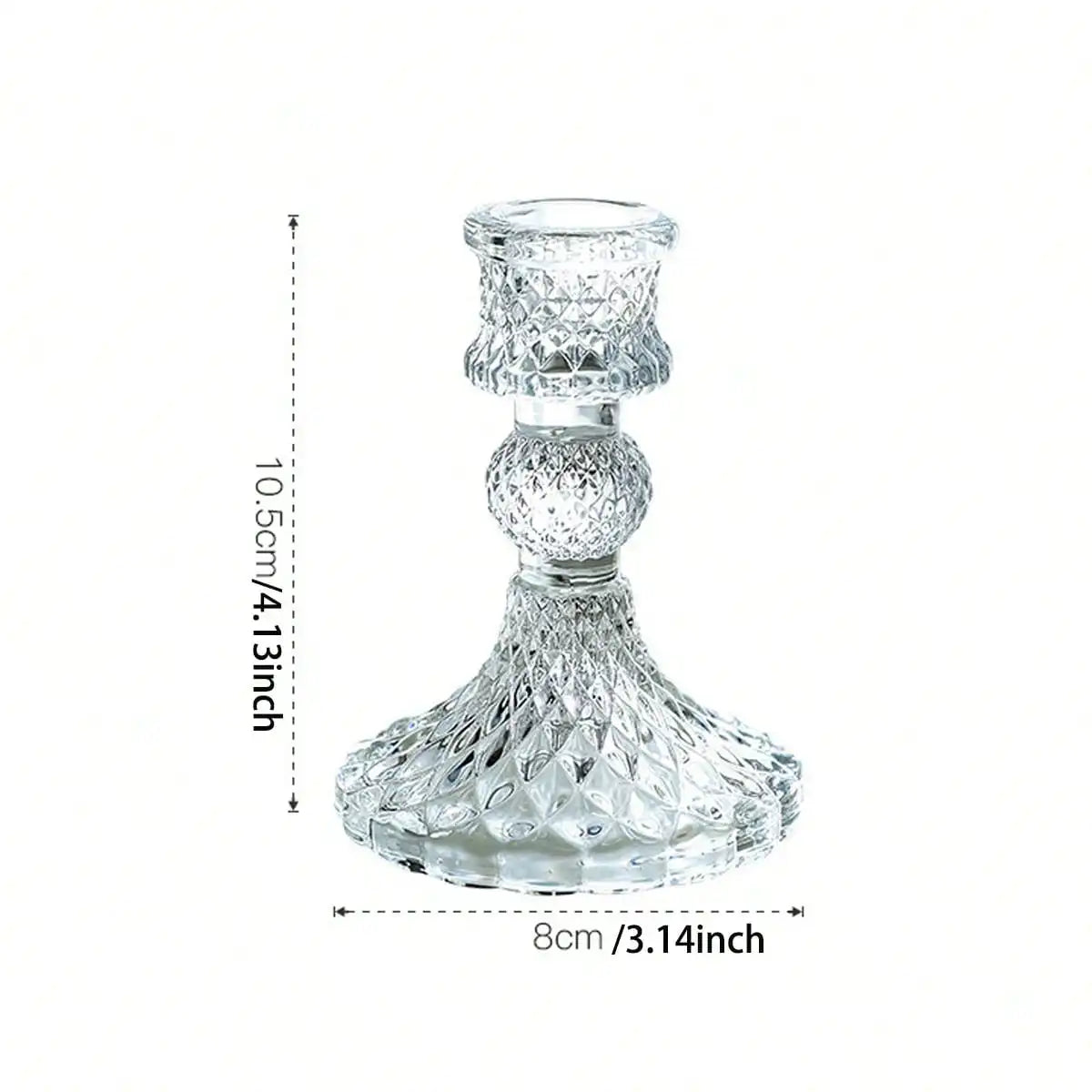 3pcs Candle Holders Retro Transparent Glass Candle Holders Suitable For Pillar Candles, Weddings, Holiday Parties Decoration