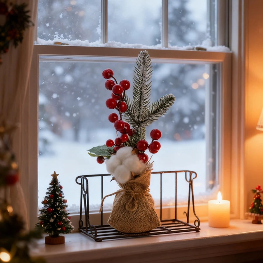 Artificial Plants Flower HotSale Home Living Room Festival Outdoor Garden Wedding Decor Cute Christmas Tree For Family Gathering