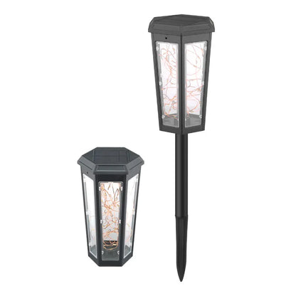 Solar Lamps Light Up Automatically When It Gets Dark. Outdoor Lamps Are Inserted for Garden and Courtyard Atmosphere Decoration