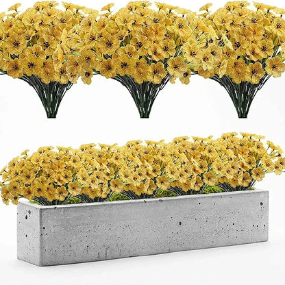 Artificial Flower Outdoor Fake Flowers UV Resistant Plants For Indoor Outside Hanging Plants Garden Porch Window Box Home Decor