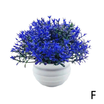 Artificial Pot Flowers 2025 Small Fake Plants with Pot Mini Potted Plants for Kitchen Garden House Office Tabletop Decoration