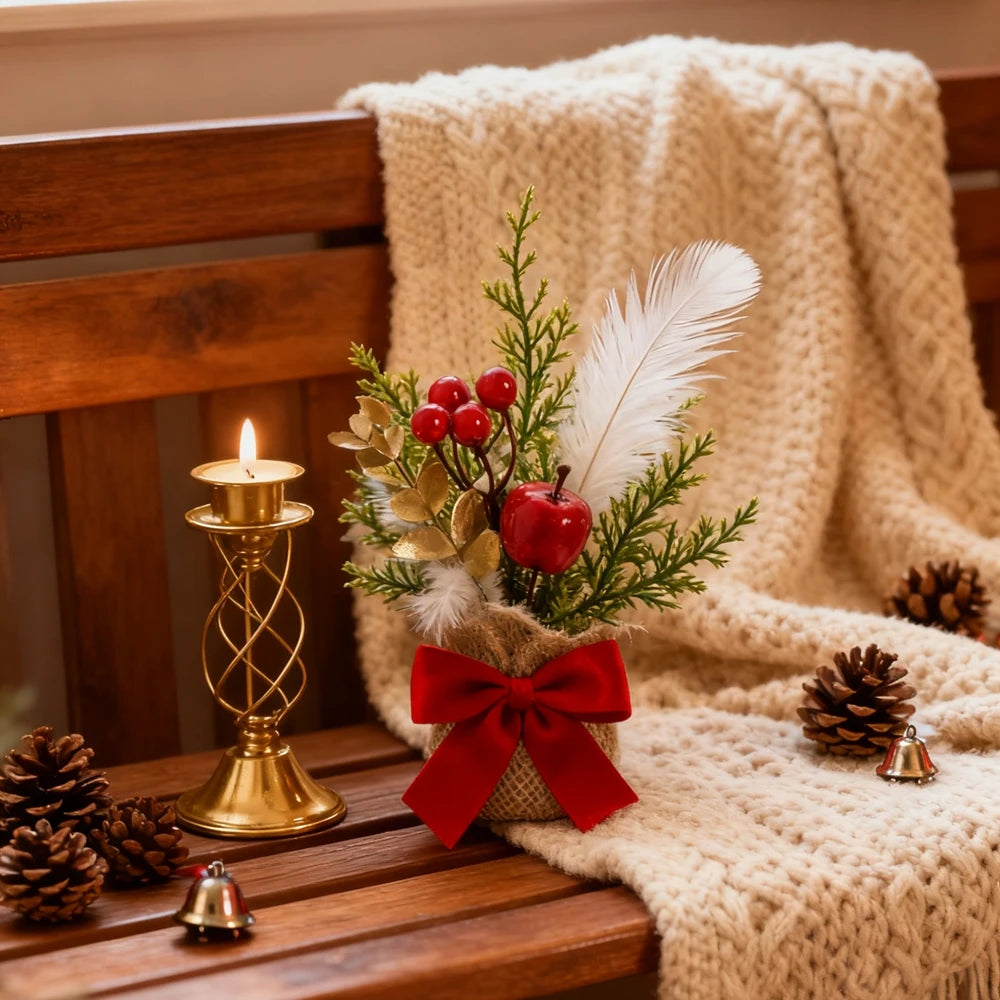 Artificial Plants Flower HotSale Home Living Room Festival Outdoor Garden Wedding Decor Cute Christmas Tree For Family Gathering