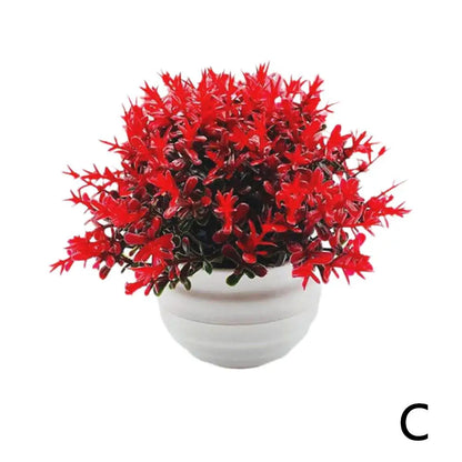 Artificial Pot Flowers 2025 Small Fake Plants with Pot Mini Potted Plants for Kitchen Garden House Office Tabletop Decoration