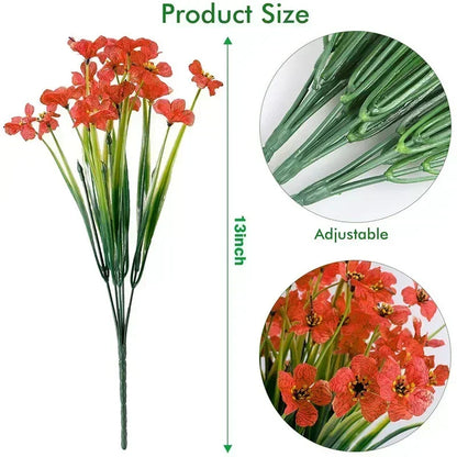 Artificial Flower Outdoor Fake Flowers UV Resistant Plants For Indoor Outside Hanging Plants Garden Porch Window Box Home Decor