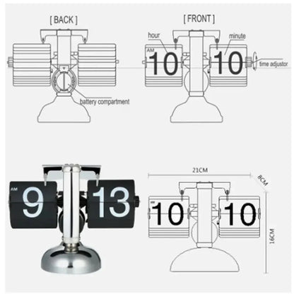 A Flipping Clock with Page Turning Automatically for Modern Home Decoration.Full of Sense of Technology.Battery Included as Gift