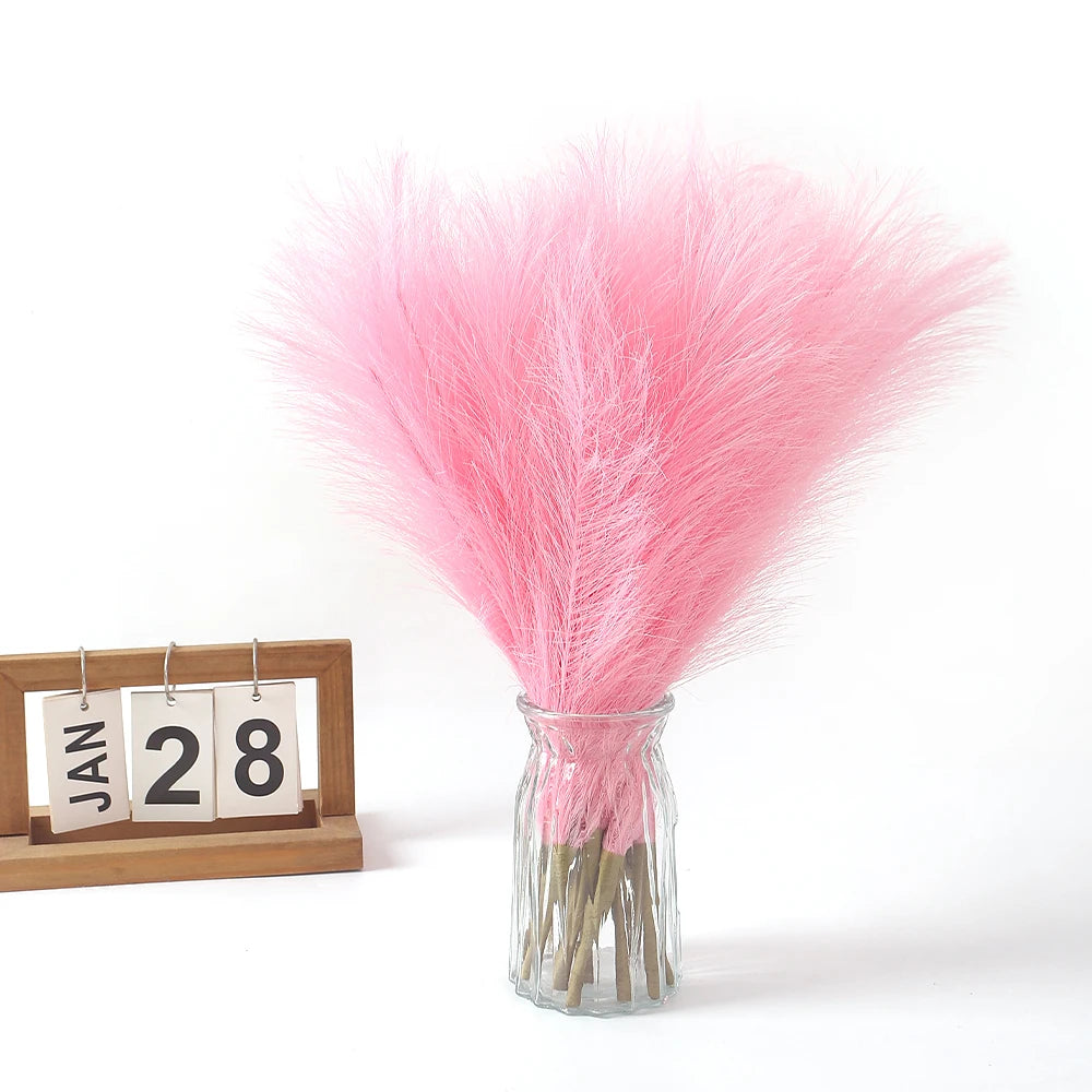 Artificial Pampas Flowers Bouquet Fake Plants for Home Room Decor Garden Wedding Party Decoration Outdoor Vase Bouquet Ornament
