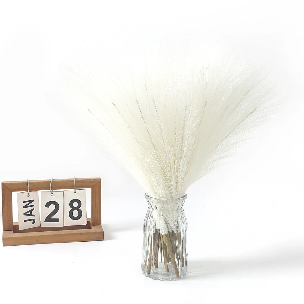 Artificial Pampas Flowers Bouquet Fake Plants for Home Room Decor Garden Wedding Party Decoration Outdoor Vase Bouquet Ornament