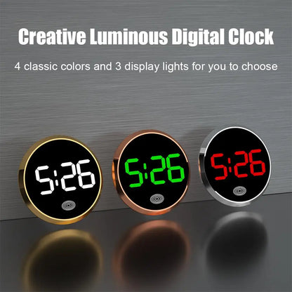 LED Car Clock Luminous Automobiles Internal Stick-On Mini Digital Clocks Auto Ornament Car Accessories