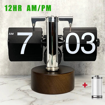 A Flipping Clock with Page Turning Automatically for Modern Home Decoration.Full of Sense of Technology.Battery Included as Gift